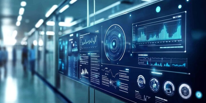 Overview of a digital dashboard tracking patient service quality metrics 