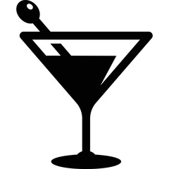 simple vector icon cocktail glass