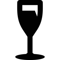 simple vector icon wine glass