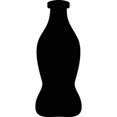 Soda bottle simple vector icon
