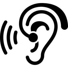Ear simple vector icon