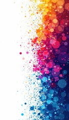 Abstract halftone pattern, white background, cyan, magenta, yellow , vibrant, design, pop art