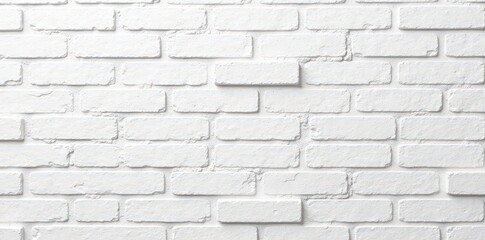 Fototapeta premium Clean whitewashed brick wall texture background , masonry, building, architecture