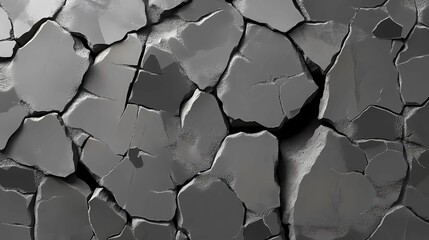 Large cracks on transparent background.