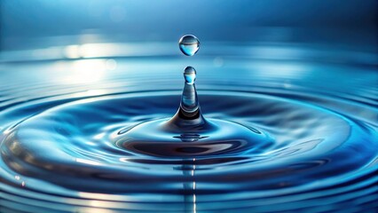 Wassertropfen landet sanft auf dem Grund , drop, calm,  drop, calm, liquid, surface