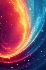 Vibrant hues swirl in dynamic interplay, creating a sense of movement and energy , surreal, contemporary art, canvas