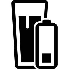 Simple vector icon energy drink