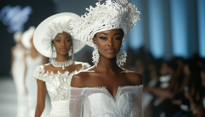 african models in designer bridal dresses