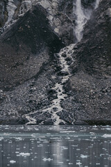 Waterfall in Glacier Bay National Park in southeast Alaska