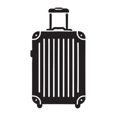 Suitcase for Travel Silhouette Illustration