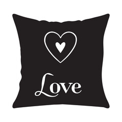 Love Pillow Silhouette Design