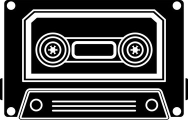 Cassette Tape Silhouette Icon