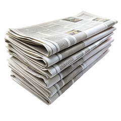 Newspaper background concept isolated on transparent background  
