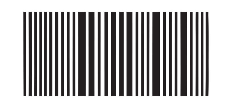Detailed Illustration of a Classic Bar Code Silhouette