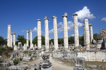 Fototapeta premium Temple of Aphrodite and church at Aphrodisias, an ancient Roman city in Anatolia, Turkey
