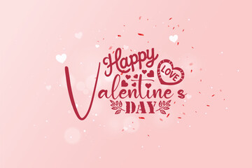 Happy Valentine's Day illustration Romantic silhouette design of a loving couple
