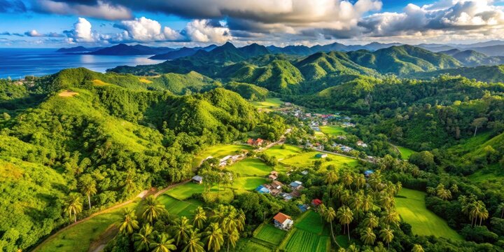 Soaring above San Isidro, Southern Leyte reveals a breathtaking tapestry of tropical countryside.