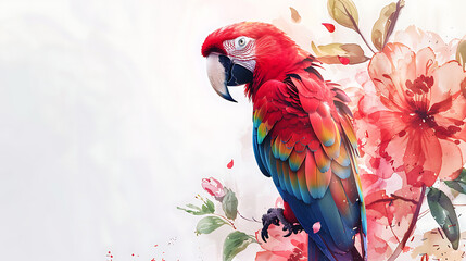 Fototapeta premium animals with blooming flowers