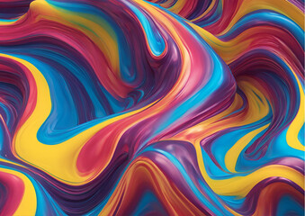 Obraz premium Abstract Colorful Swirling Paint Texture Background Vivid Hues Fluid Design Dynamic Liquid Art
