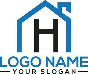 real estate logo  Letter H house home real estate  home logo design  Real Estate  Property and Construction Logo design for business corporate sign Minimal logo design template  white background