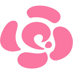 illustration of a pink rose elephant