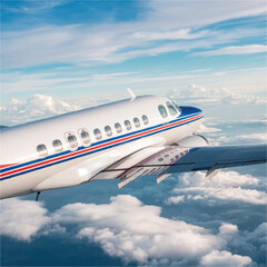 Fototapeta premium airplane in the clouds