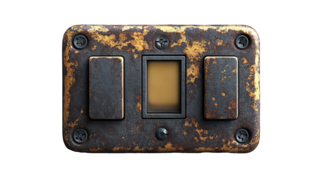 old switch isolated on white background