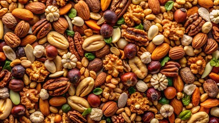 Naklejka premium background of nuts