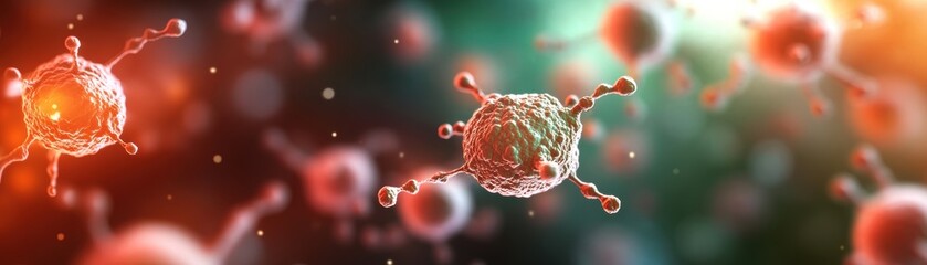 Diverse Collection of Viruses Under a Microscope Showcasing Intricate Structures and Unique Features in Scientific Study