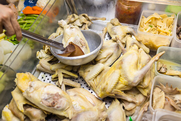 Steamed Whole Chicken at Local Taiwan Market