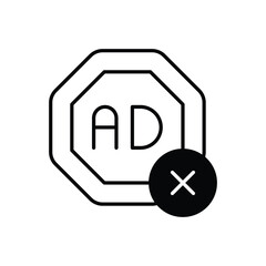 Ad Blocker vector icon