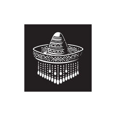 Mexican Hat icon vector symbol design art illustration.