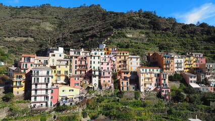 Obraz premium view of the village of the mountains, Cinque Terre
