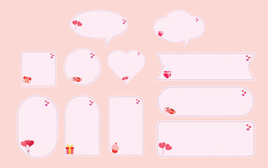 Valentine's Day Theme Text Box Frame Collection
