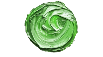 Abstract paint circle transparent background