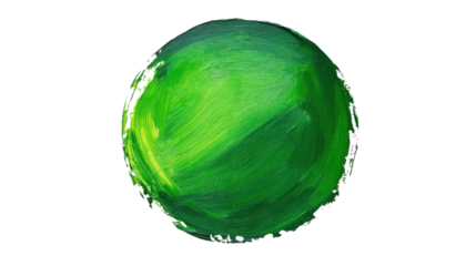 Abstract paint circle transparent background