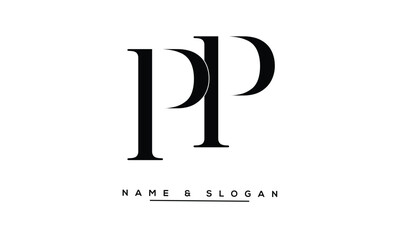 Obraz premium PP Abstract Letters Logo Monogram