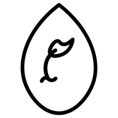 Earth Eco Green Line Icon