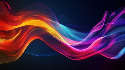 Naklejka premium Abstract Colorful Waveforms: A Symphony of Light and Color