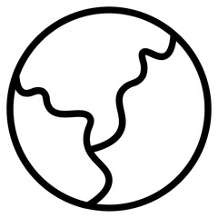 World Earth Global Line Icon