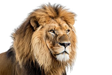 Fototapeta premium Ultra Hd Image of Lion Isolated on White Background