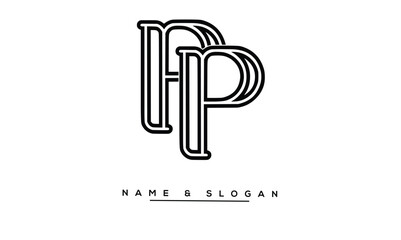 PP Abstract Letters Logo Monogram