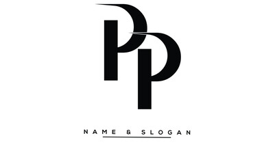 PP Abstract Letters Logo Monogram