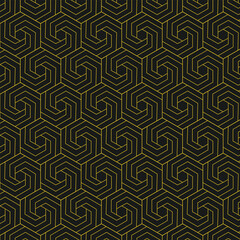 Geometric seamless hexagonal pattern background.