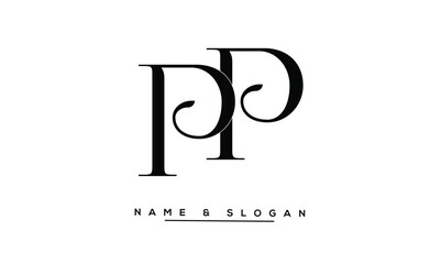 PP Abstract Letters Logo Monogram