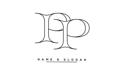 PP Abstract Letters Logo Monogram