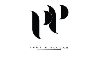 PP Abstract Letters Logo Monogram