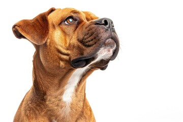 Obraz premium Ravishing Adorable Dogo Argentino Portrait on White Isolated Background