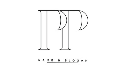 PP Abstract Letters Logo Monogram