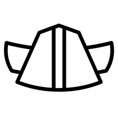 Medical Virus Face Mask Line Icon